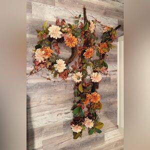 Fall Wreath with 2-6ft Coordinating Garland